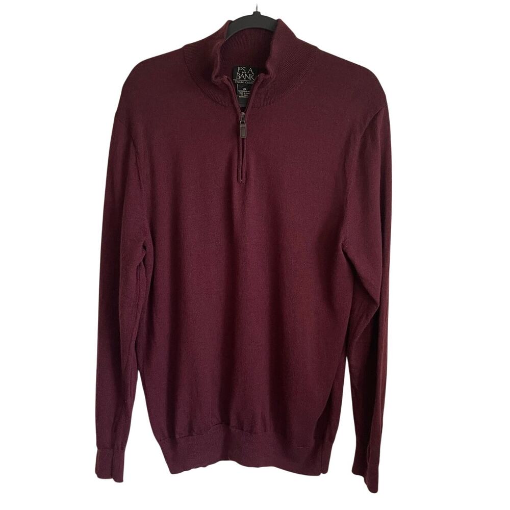 Jos. A. Bank Signature Collection Men's Sweater Sz XL Merino Wool 1/4 Zip